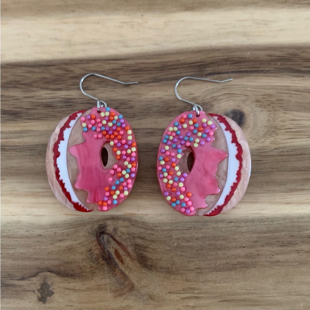 Erstwilder Donut Cake Drop Earrings jewelry NWOT